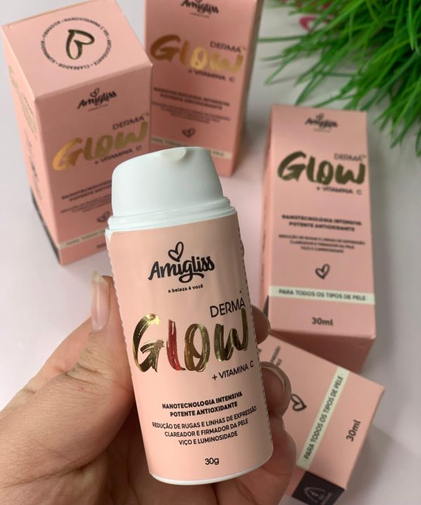 derma glow+vitamina c (clareador facial) amigliss 30g